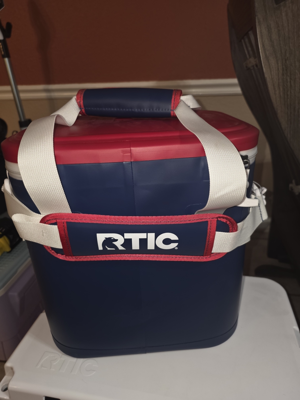 RTIC Navy and Red Soft Cooler Bag NEW